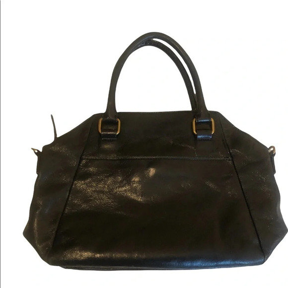 Vintage Y2k Elliott Lucca black leather crossbody handbag purse Fall Classic - Picture 7 of 9